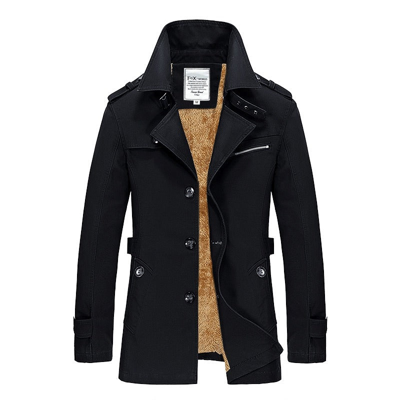 Men's Trench Coat | Double-Breasted Design | Classic Autumn-Winter Wear