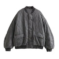 Oversized Quilted Bomber Jacket | Trendy & Comfortable | Perfect Layering Piece