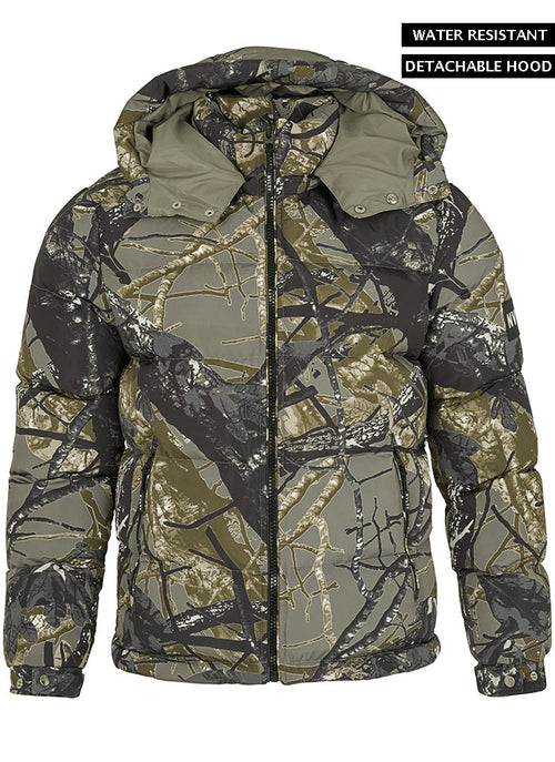 Camo Puffer Jacket | Insulated Design | Rugged and Warm