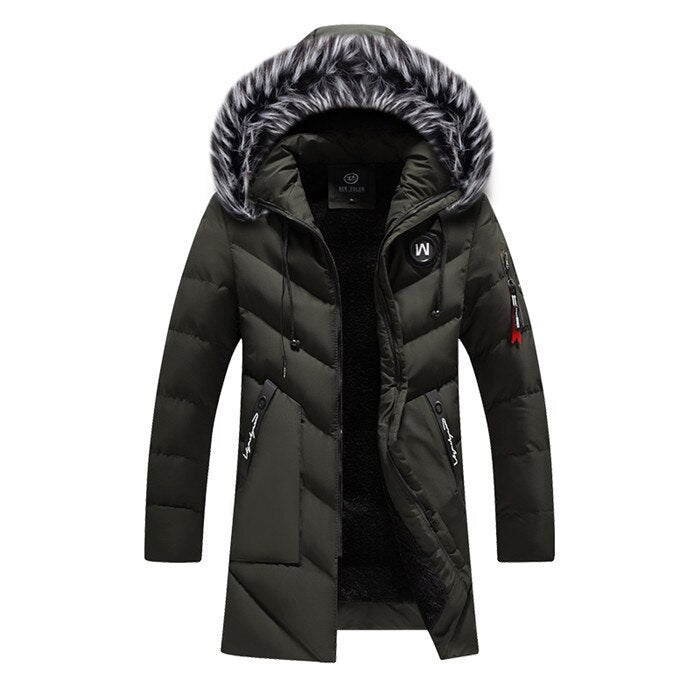 Long Hooded Puffer Coat | Faux Fur Trim | Warm and Stylish