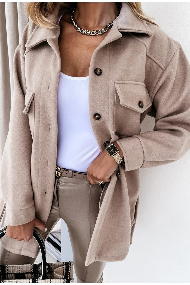 Oversized Button-Up Shacket | Casual & Cozy | Layering Essential