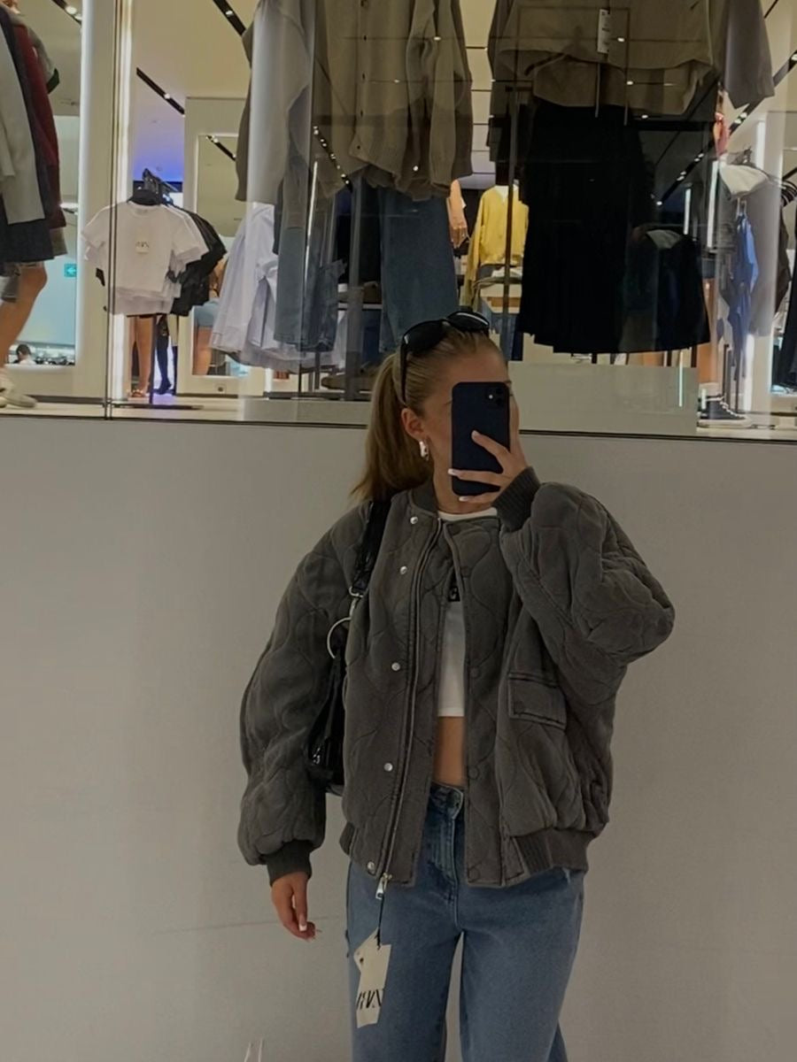 Quilted Bomber Jacket | Puff Style | Casual Outerwear
