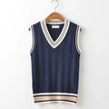 Cable-Knit Sweater Vest | V-Neck | Preppy and Stylish