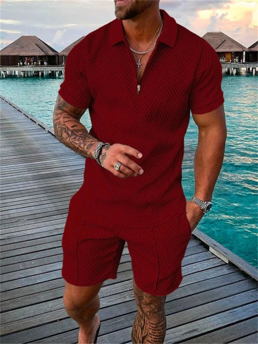 Summer Shirt and Shorts Set | Breathable Cotton Blend | Relaxed Summer Style