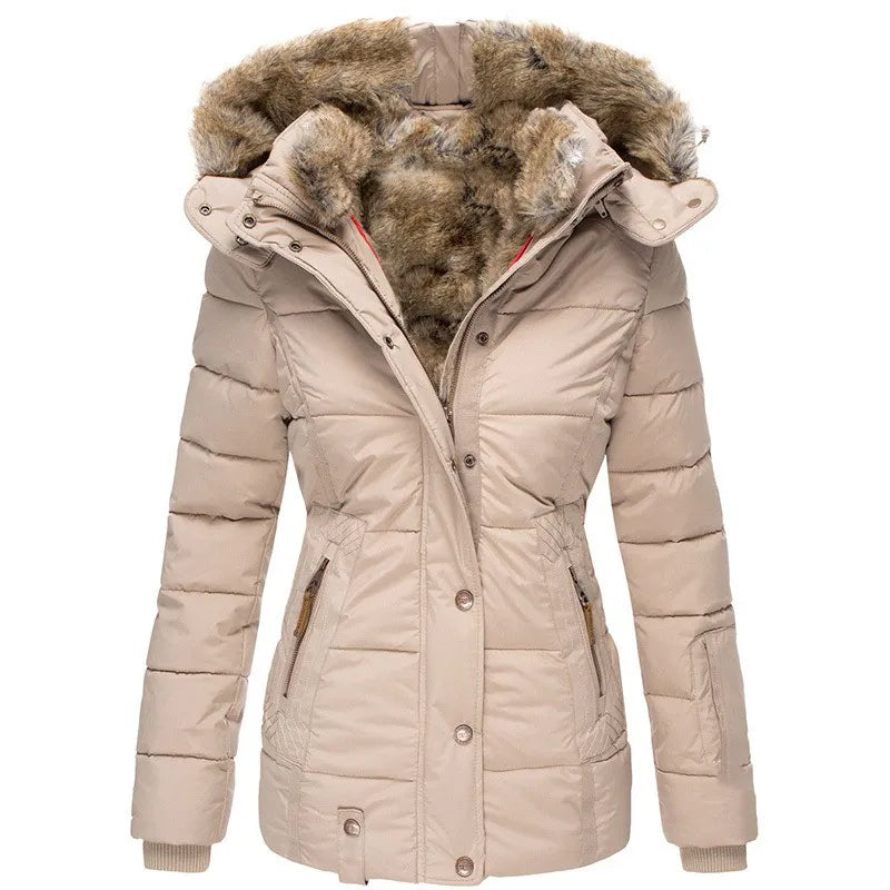 Faux Fur Lined Winter Jacket | Hooded Design | Cold Weather Essential