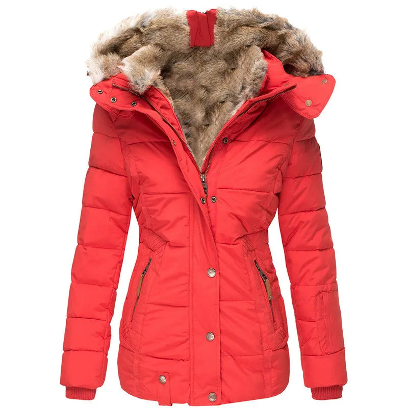 Faux Fur Lined Winter Jacket | Hooded Design | Cold Weather Essential