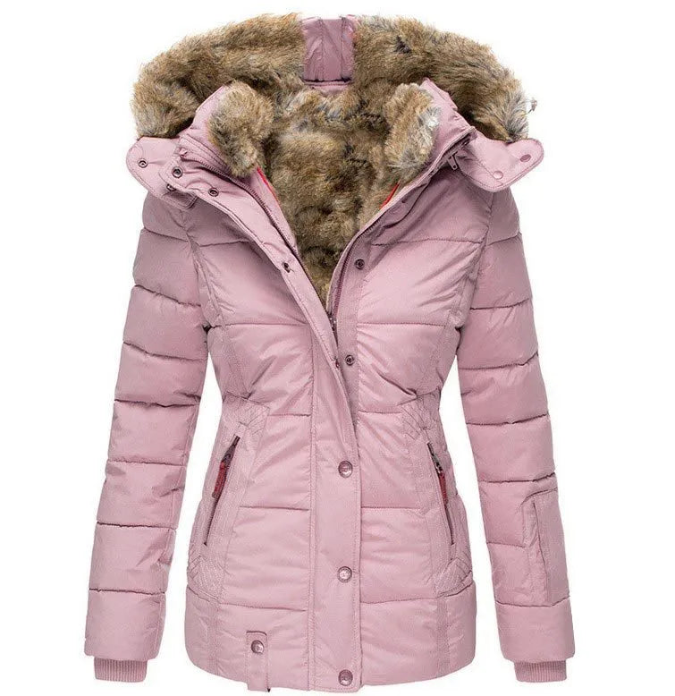 Faux Fur Lined Winter Jacket | Hooded Design | Cold Weather Essential