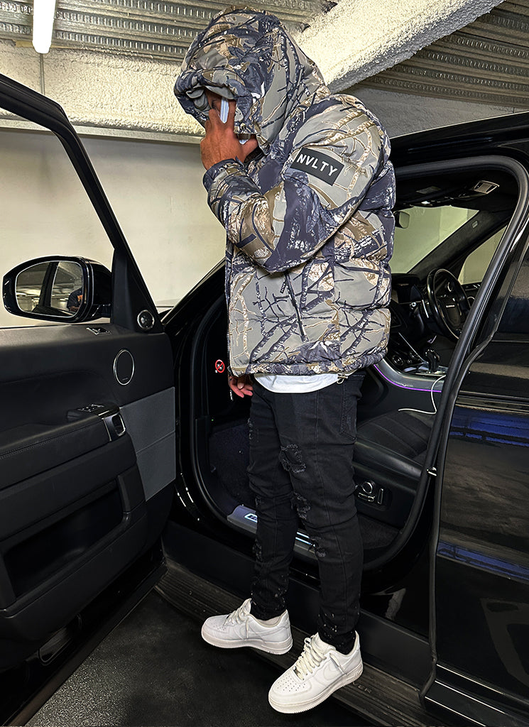 Camo Puffer Jacket | Insulated Design | Rugged and Warm