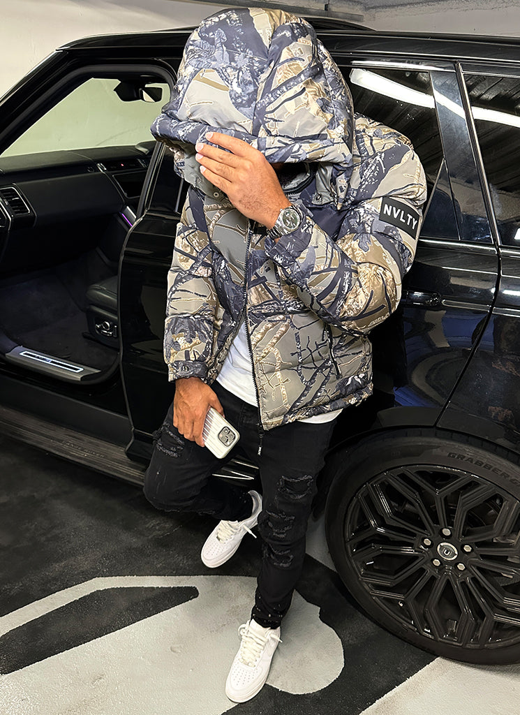 Camo Puffer Jacket | Insulated Design | Rugged and Warm