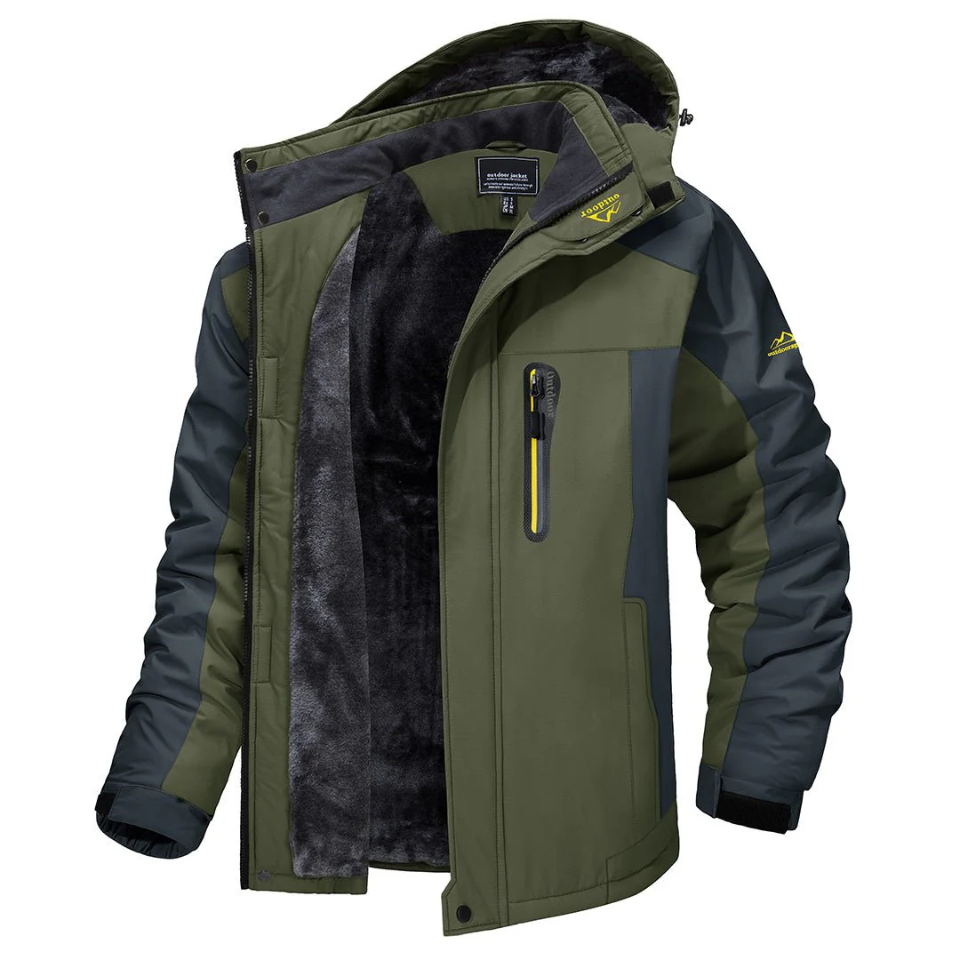 Waterproof Outdoor Winter Jacket | Fleece-Lined | Adjustable Hood