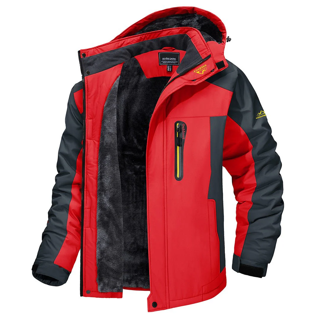 Waterproof Outdoor Winter Jacket | Fleece-Lined | Adjustable Hood