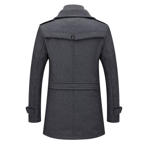High-Neck Trench Coat | Wool Blend | Tailored Winter Wear