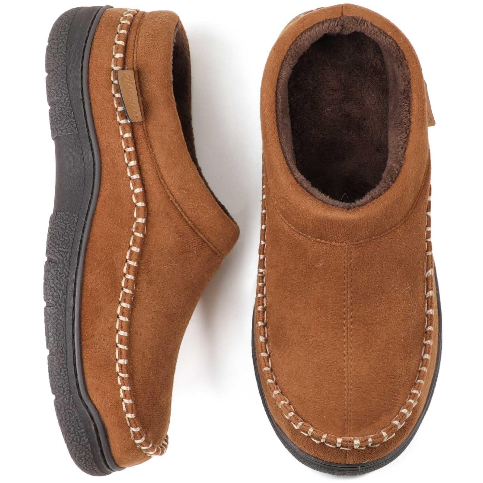 Fleece-Lined Suede Slippers | Warm and Cozy | Anti-Slip Design