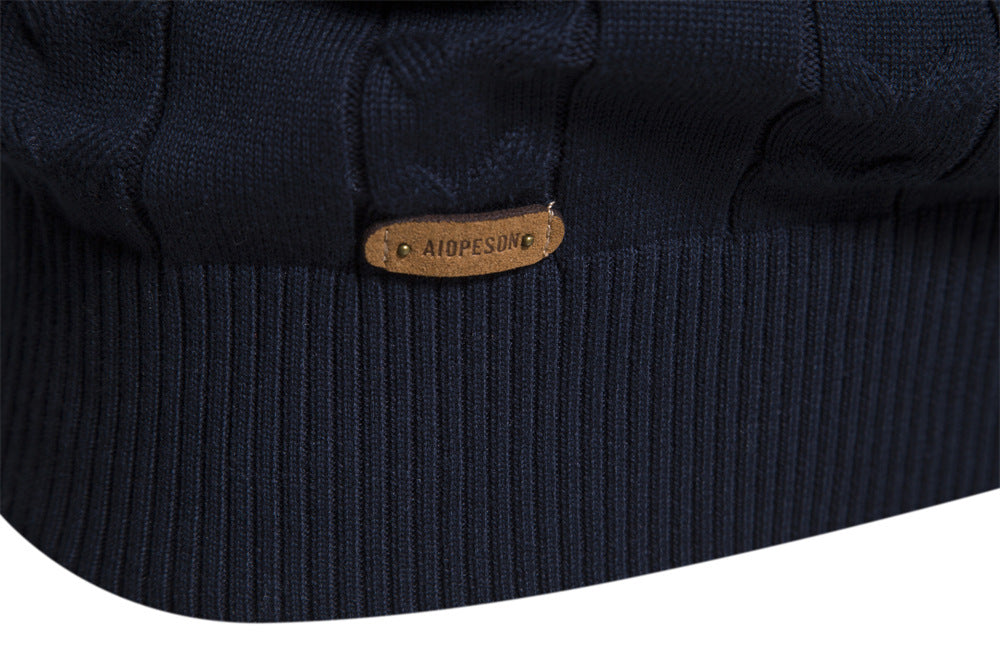 Half-Zip Knit Sweater | Nordic Pattern | Winter Casual Wear