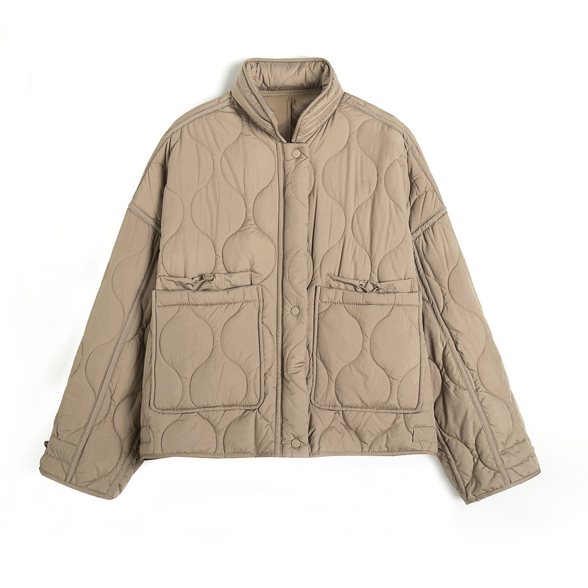Quilted Hooded Coat | Large Pockets, Loose Fit | Casual Autumn and Winter Wear