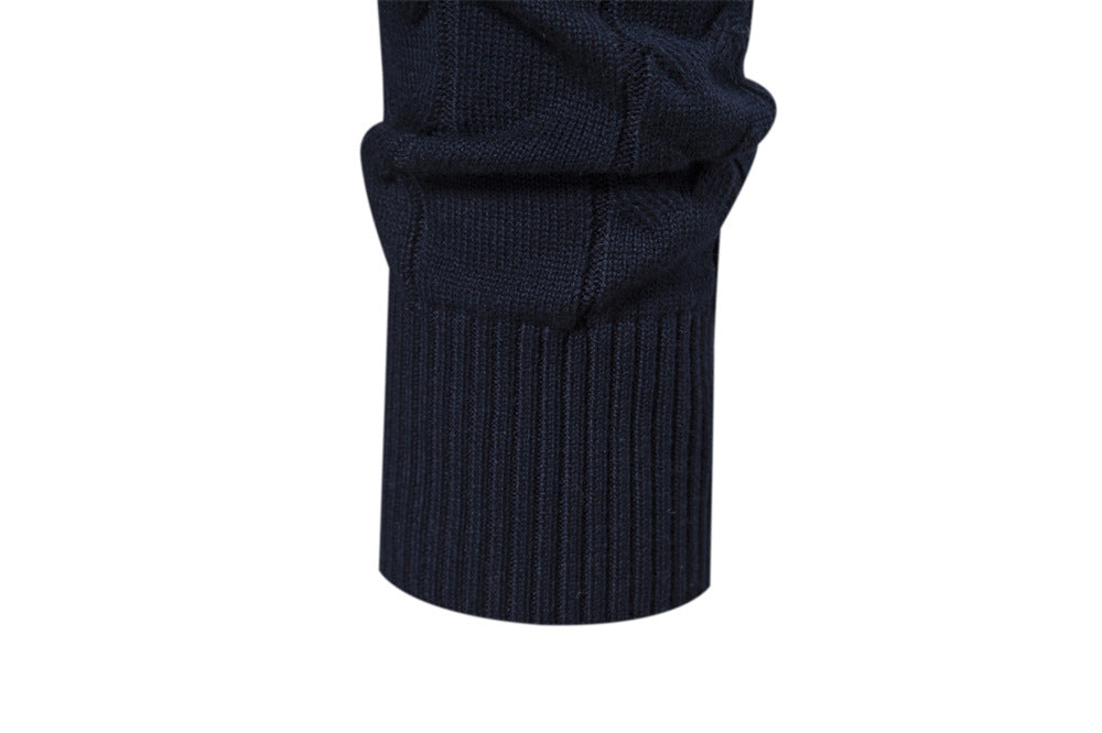 Half-Zip Knit Sweater | Nordic Pattern | Winter Casual Wear