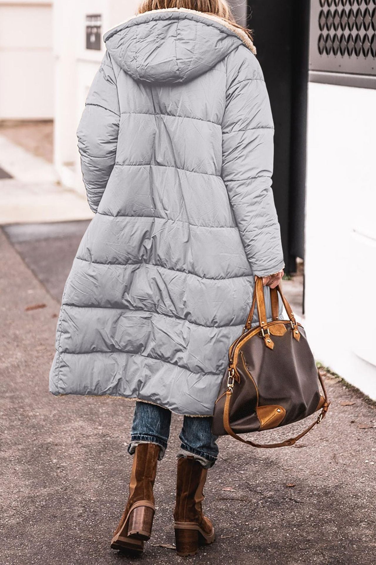 Long Hooded Coat | Teddy Fleece or Quilted | Warm and Stylish