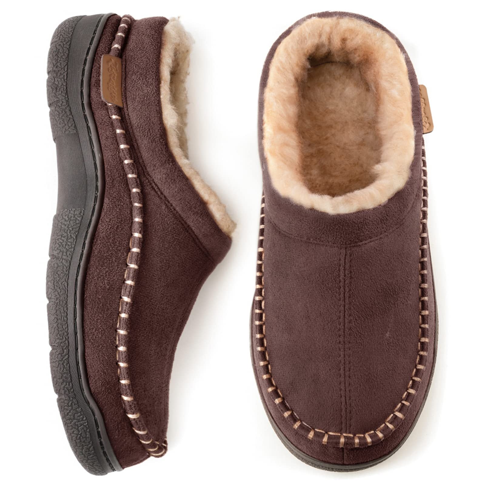 Fleece-Lined Suede Slippers | Warm and Cozy | Anti-Slip Design