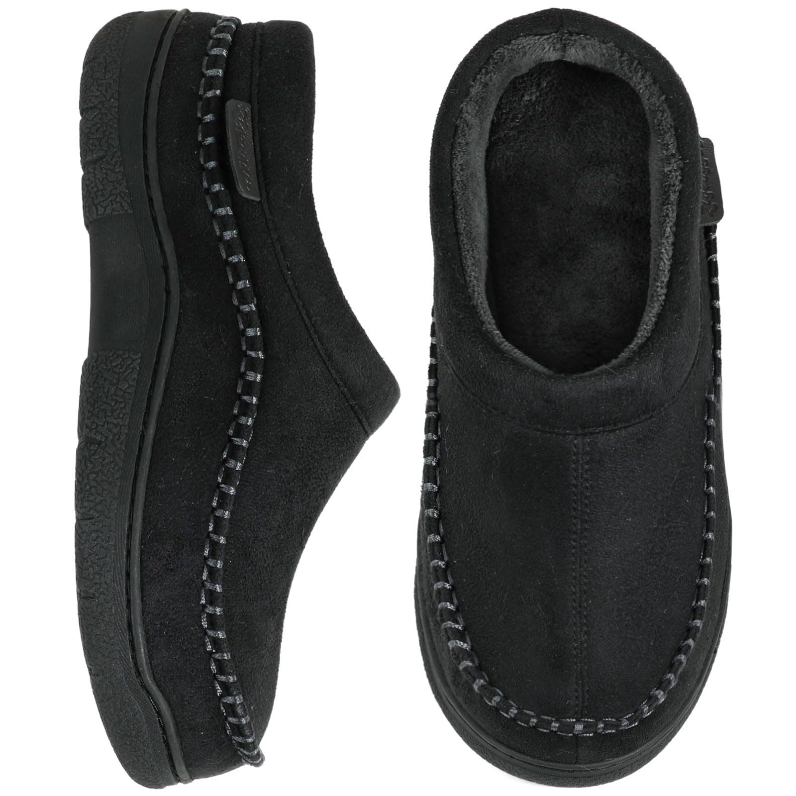 Fleece-Lined Suede Slippers | Warm and Cozy | Anti-Slip Design