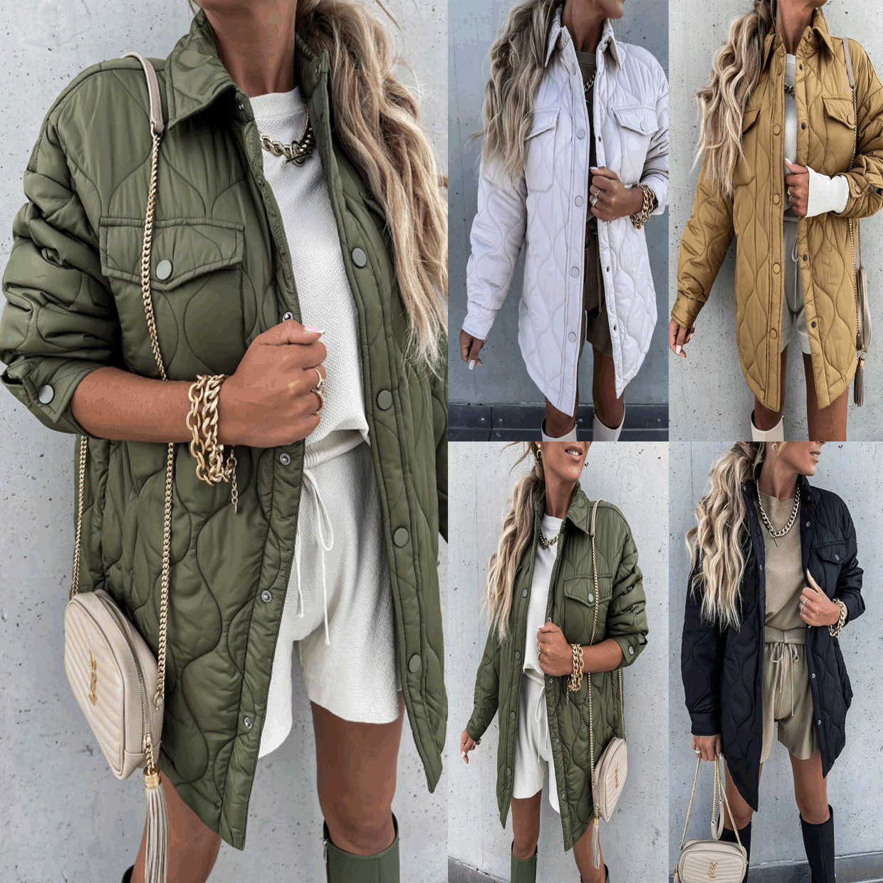 Plaid Cotton-Padded Coat | Collared, Single-Breasted Design | Casual Autumn and Winter Wear