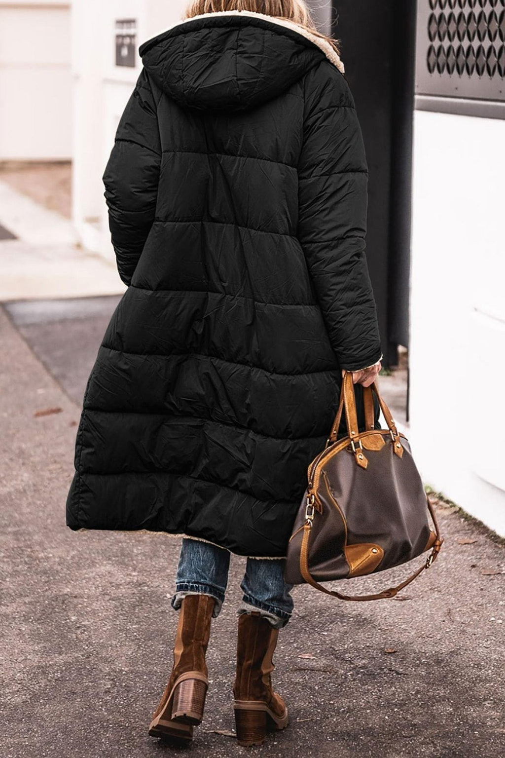 Long Hooded Coat | Teddy Fleece or Quilted | Warm and Stylish