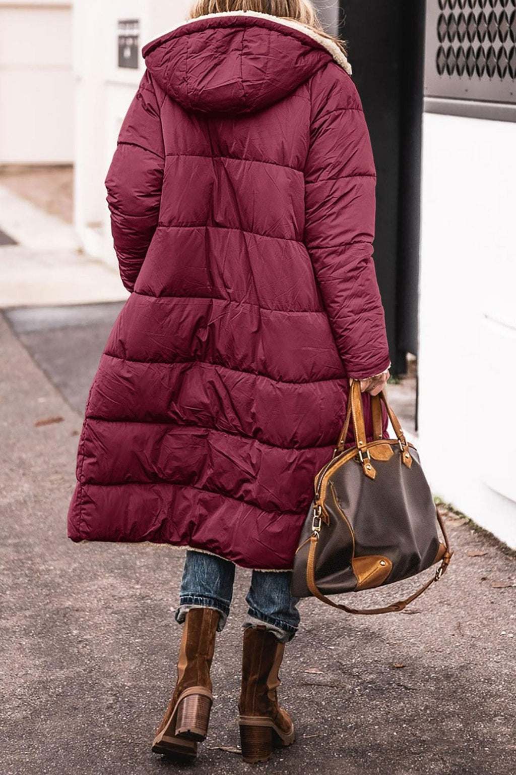Long Hooded Coat | Teddy Fleece or Quilted | Warm and Stylish
