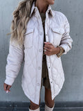 Plaid Cotton-Padded Coat | Collared, Single-Breasted Design | Casual Autumn and Winter Wear