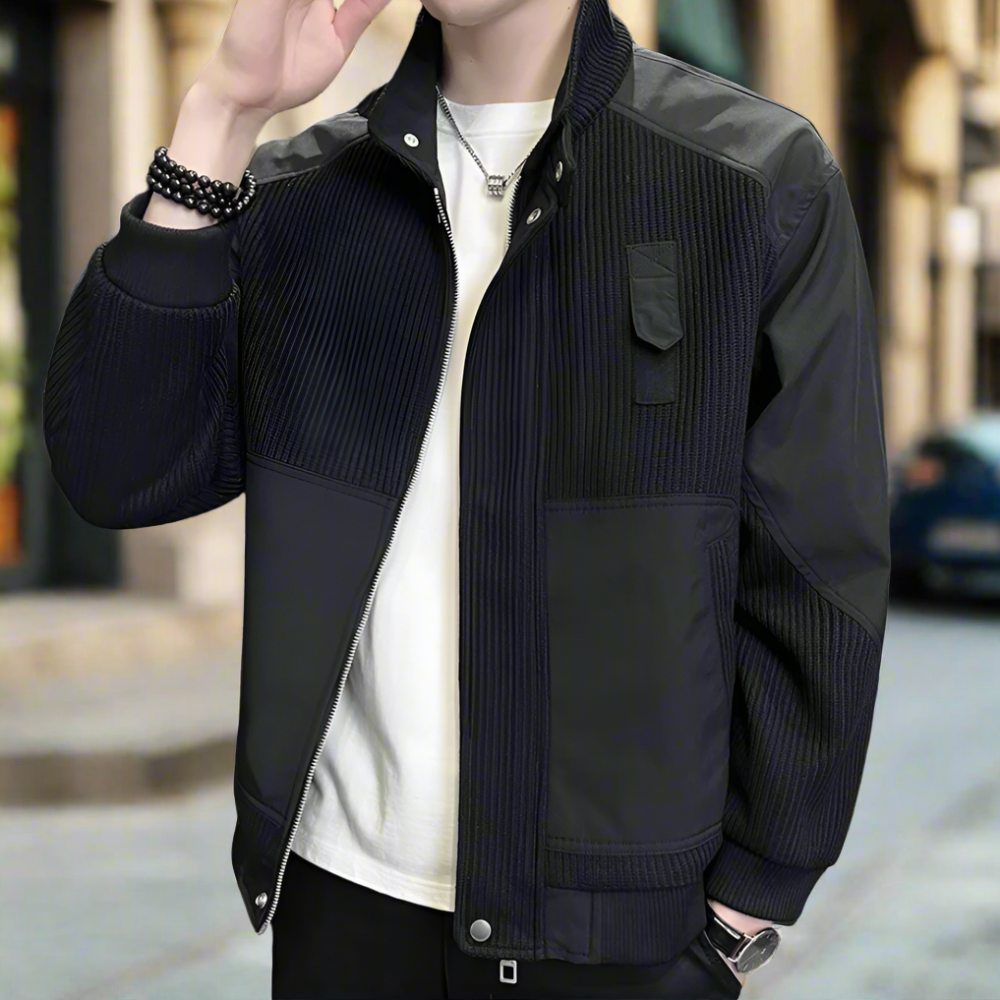 Knitted Patchwork Jacket | Unique Design, Soft Material | Casual and Everyday Wear