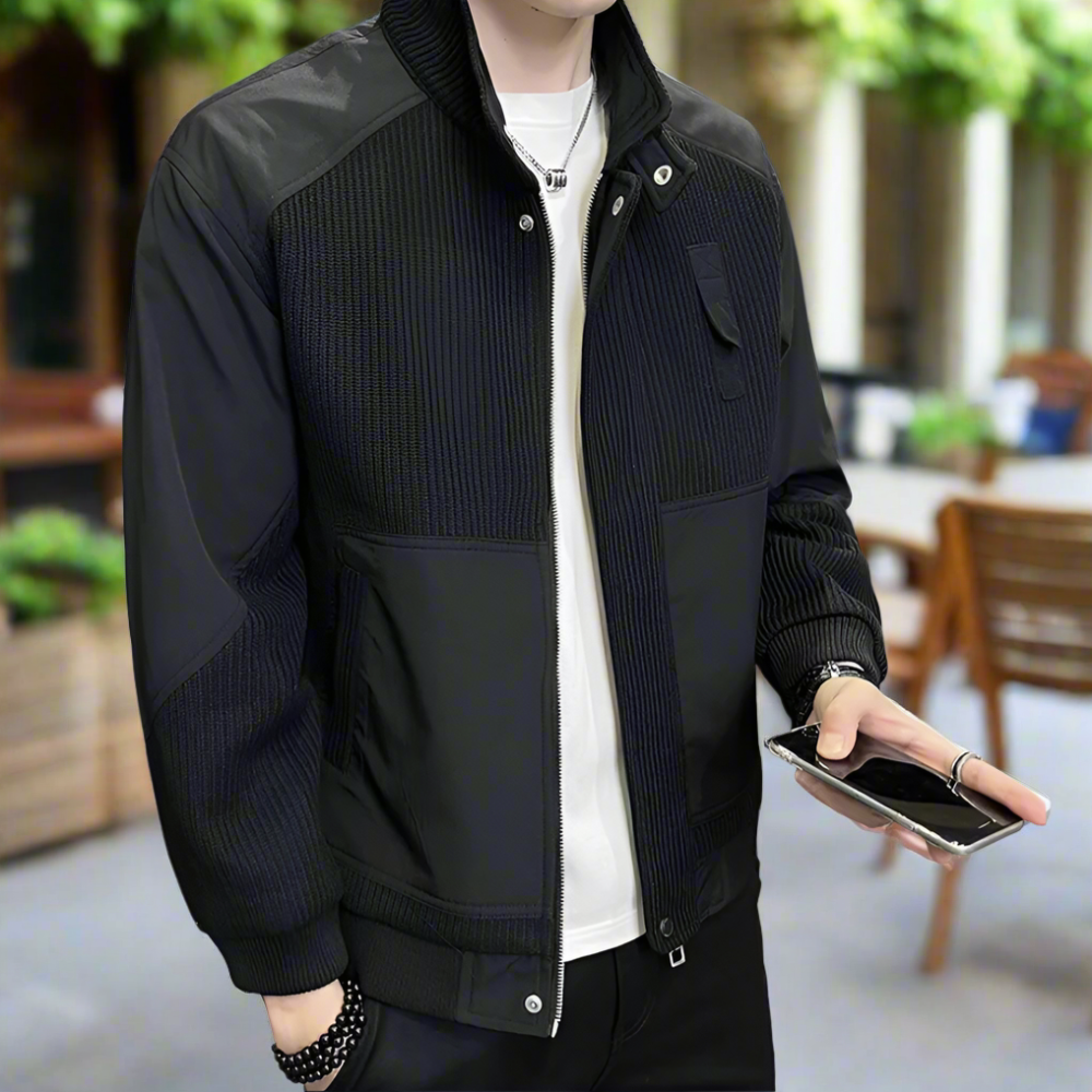 Knitted Patchwork Jacket | Unique Design, Soft Material | Casual and Everyday Wear