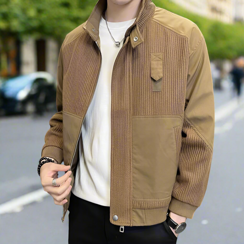 Knitted Patchwork Jacket | Unique Design, Soft Material | Casual and Everyday Wear