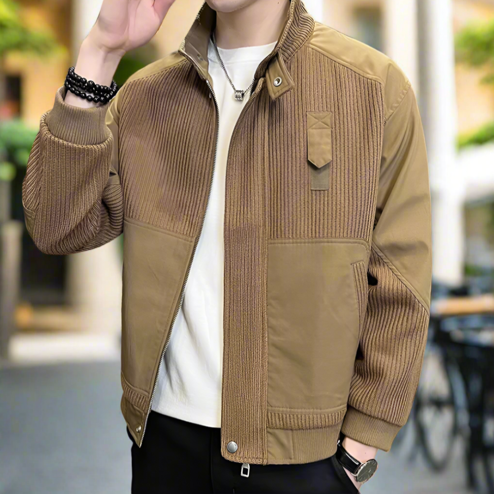 Knitted Patchwork Jacket | Unique Design, Soft Material | Casual and Everyday Wear