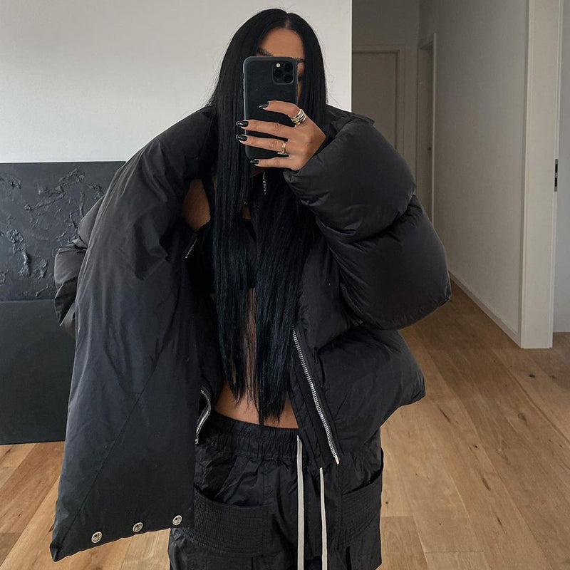 Oversized Cropped Puffer Jacket | Warm & Edgy | Streetwear Essential