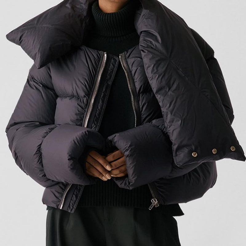 Oversized Cropped Puffer Jacket | Warm & Edgy | Streetwear Essential