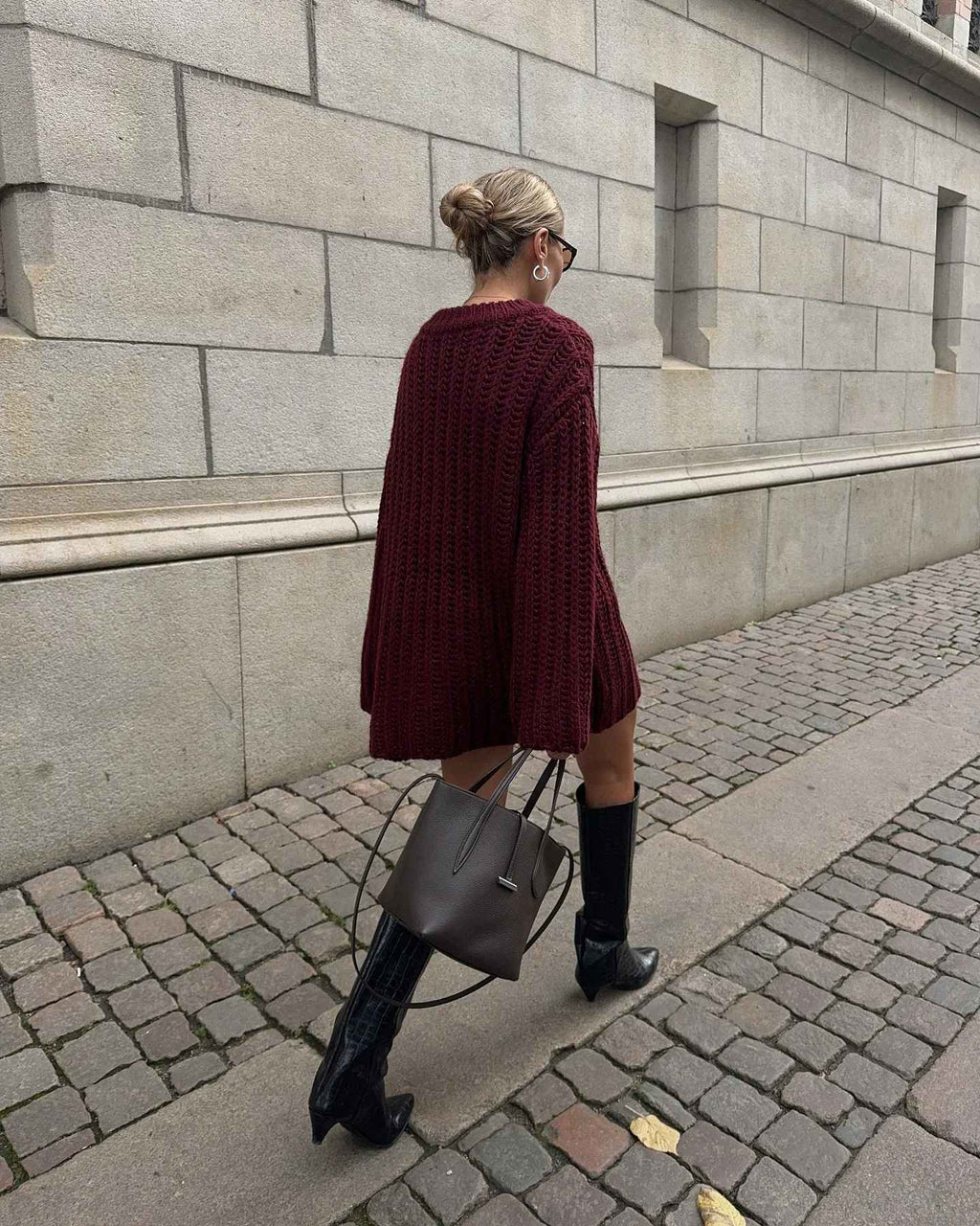Oversized Knit Sweater Dress | Cozy & Stylish | Winter Essential