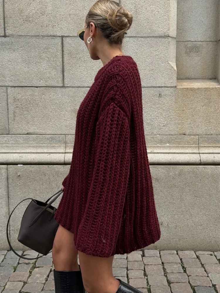 Oversized Knit Sweater Dress | Cozy & Stylish | Winter Essential