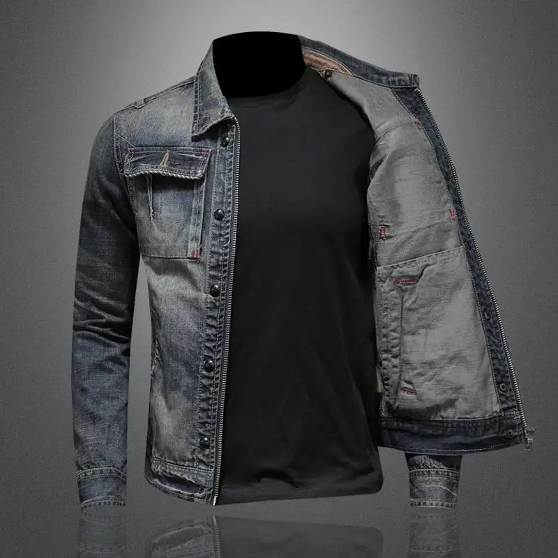 Distressed Denim Jacket | Cotton | Classic and Durable