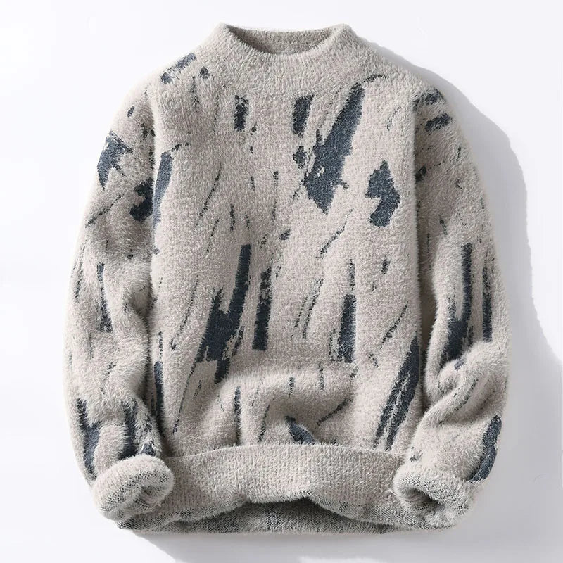 Abstract Knit Sweater | Soft and Stylish | Relaxed Fit