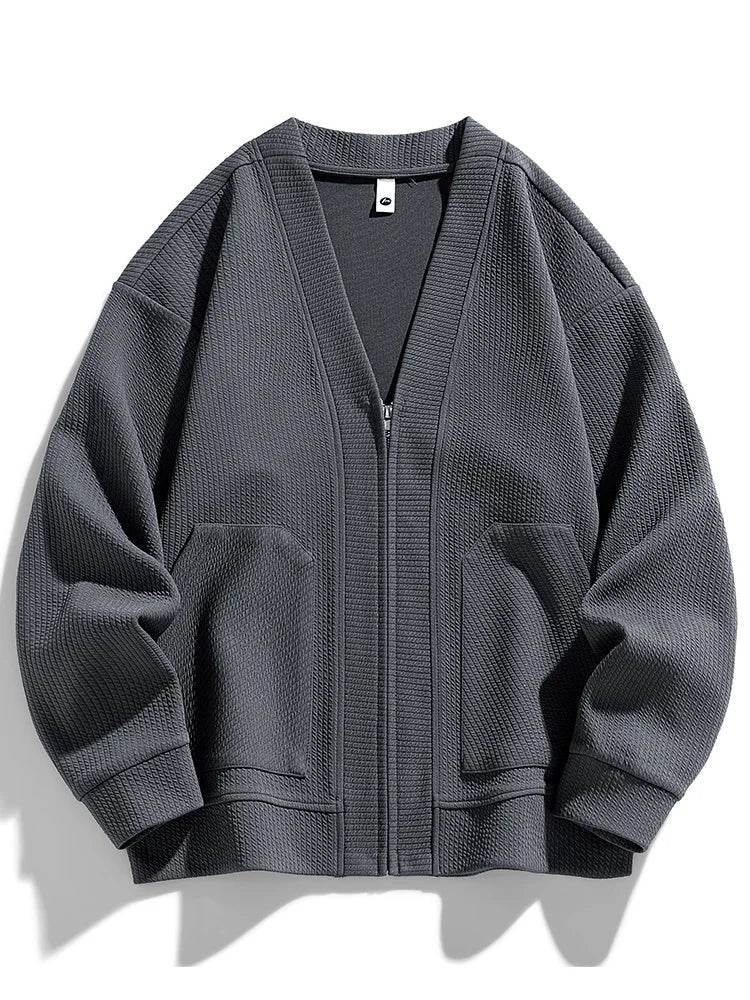 Zip-Up Cardigan Jacket | Relaxed Fit | Versatile and Comfortable