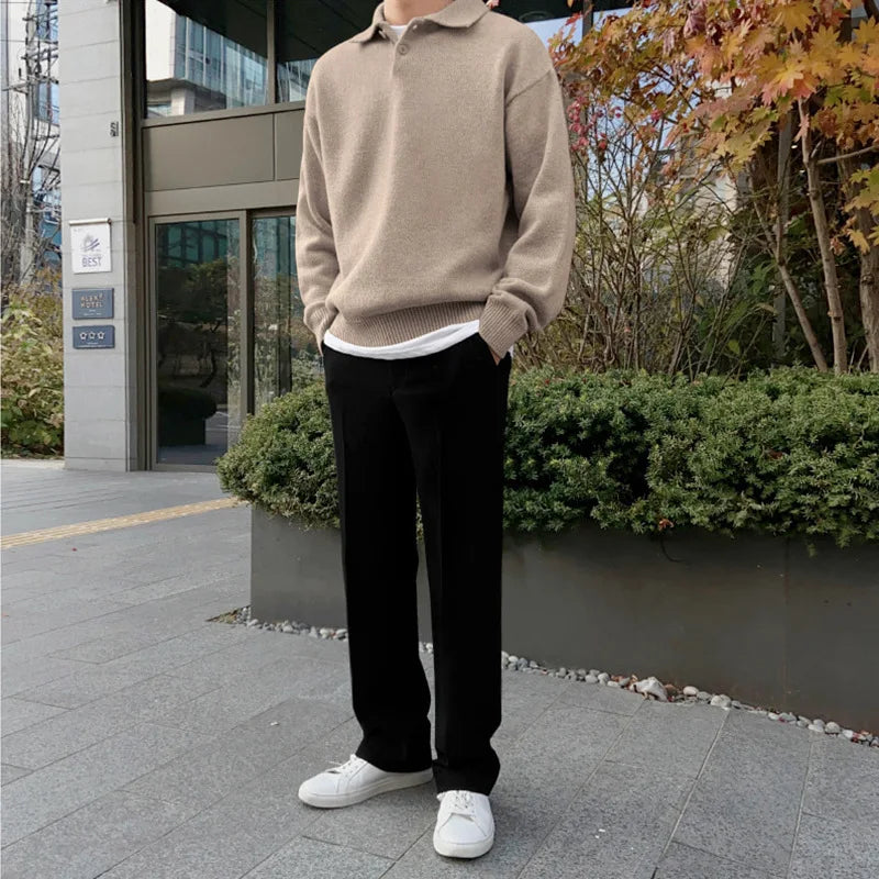 Collared Knit Sweater | Cotton Blend | Casual and Refined