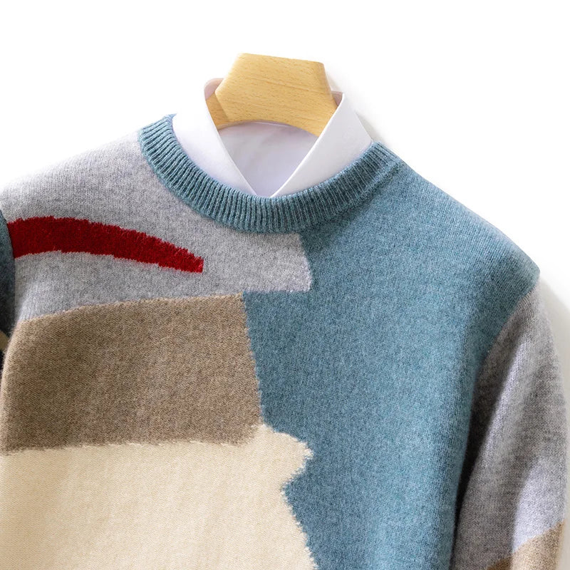 Abstract Knit Sweater | Bold Design | Warm & Stylish