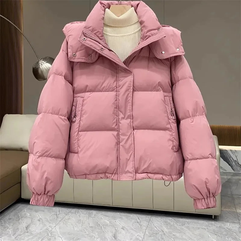 Women's Puffer Jacket | Detachable Hood | Winter Essential