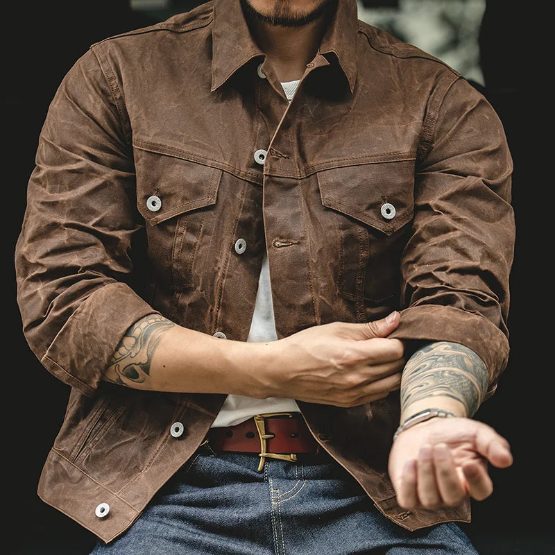 Waxed Canvas Jacket | Water-Repellent | Durable Outdoor Style