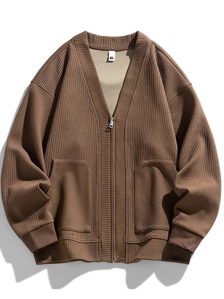 Zip-Up Cardigan Jacket | Relaxed Fit | Versatile and Comfortable