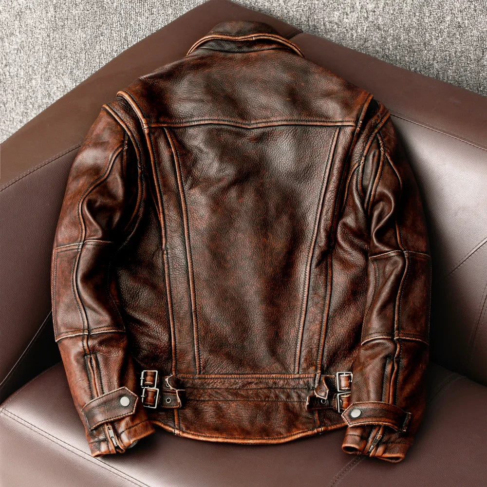 Genuine Leather Jacket | Warm Lined | Timeless Brown