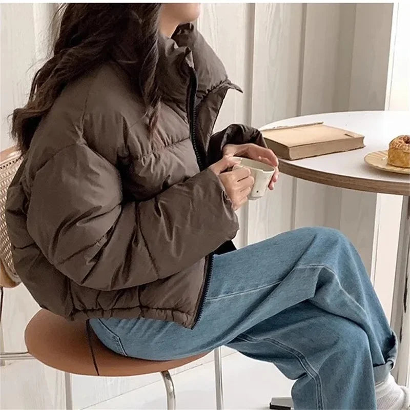 Cropped Puffer Jacket | Lightweight Insulation | Cozy and Trendy