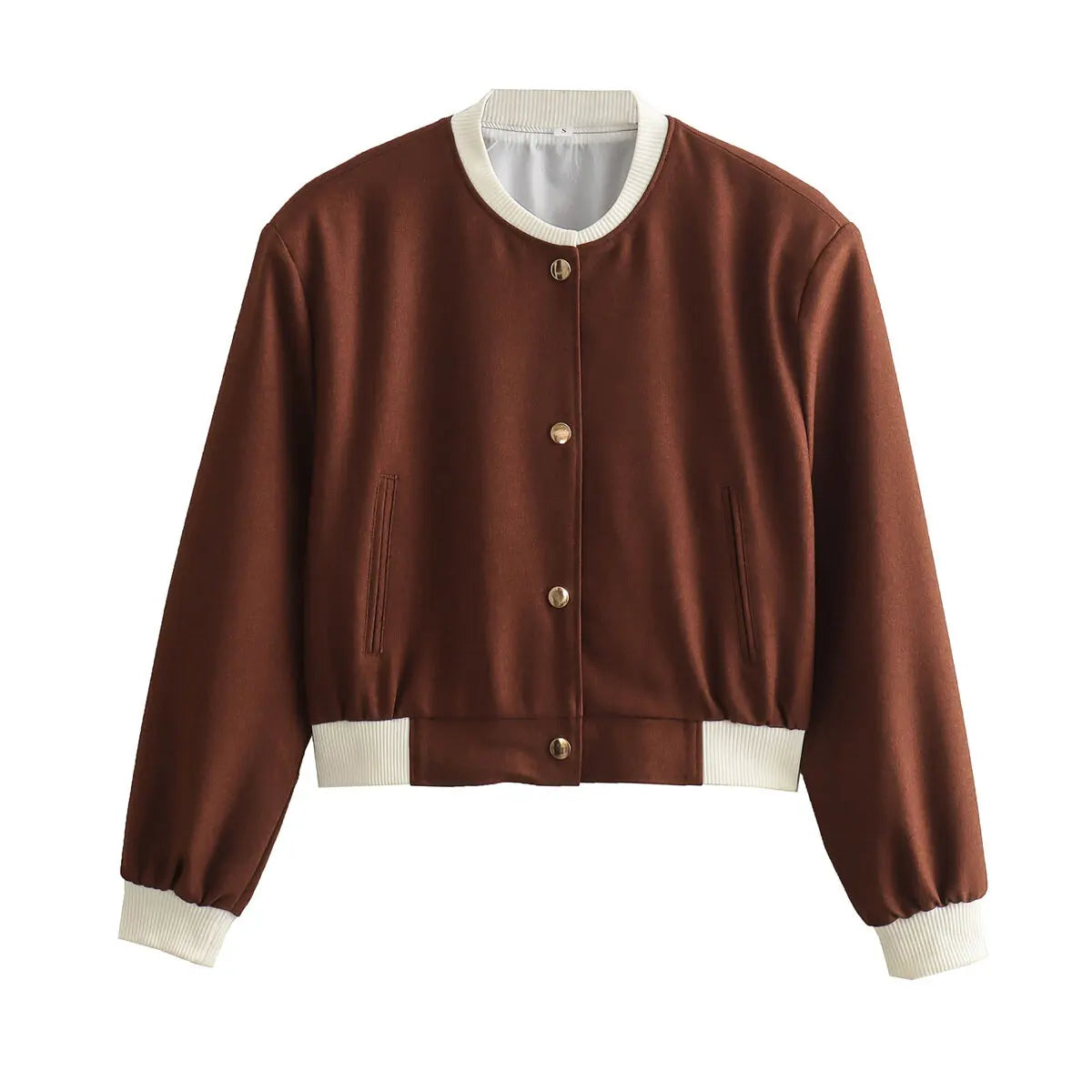 Cropped Bomber Jacket | Faux Suede | Retro Varsity Style