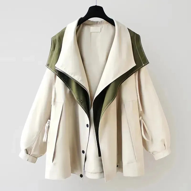 Two-Tone A-Line Jacket | Adjustable Fit | Lightweight & Stylish