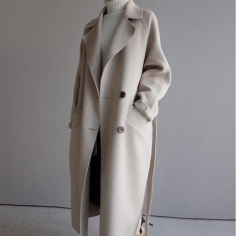 Long Coat | Double-Breasted & Belted | Timeless Outerwear