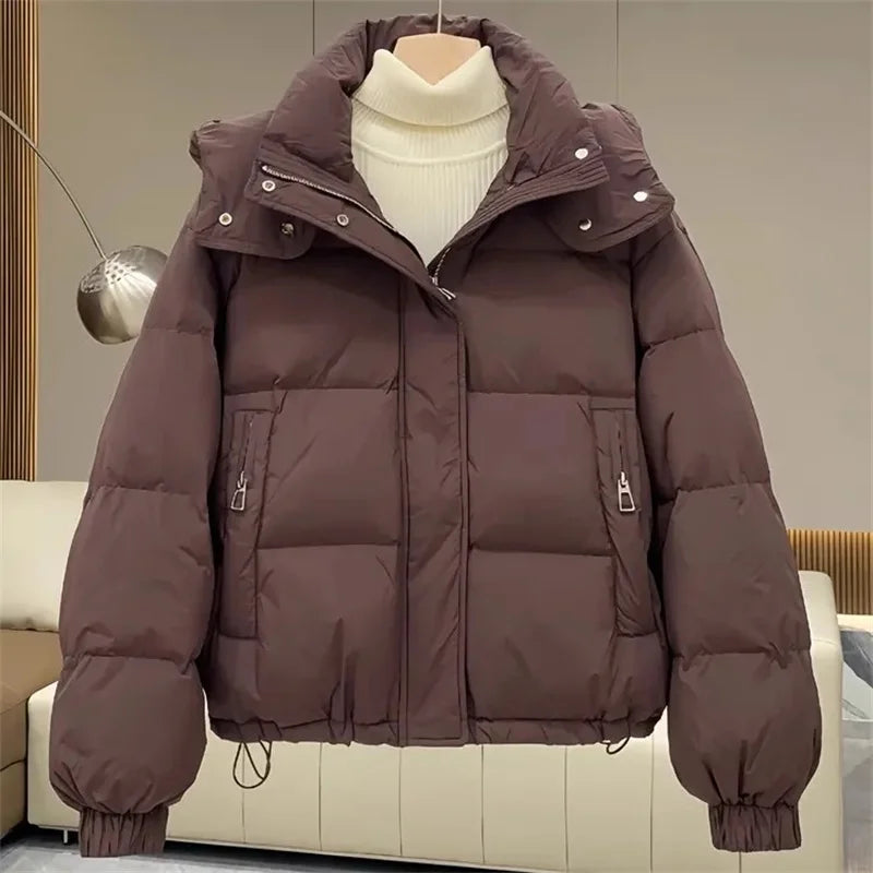 Women's Puffer Jacket | Detachable Hood | Winter Essential