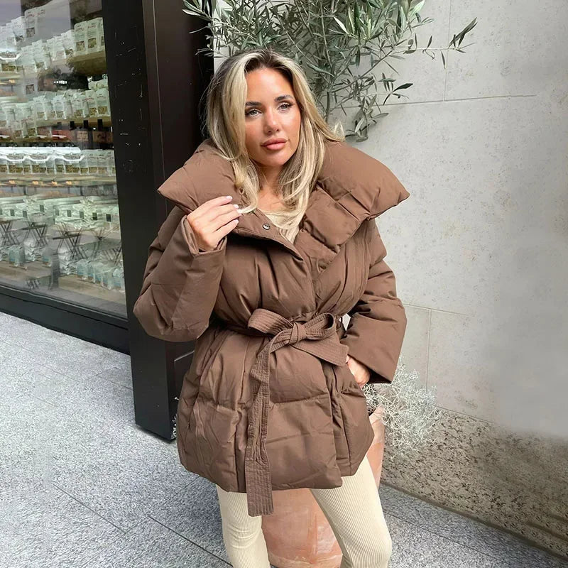 Belted Puffer Jacket | Warm & Flattering | Winter Essential